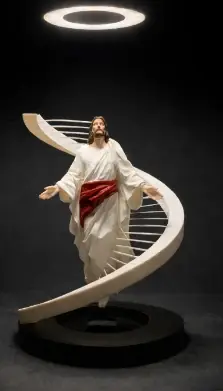 Escultura Decorativa de Fé em Espiral - imagem 1