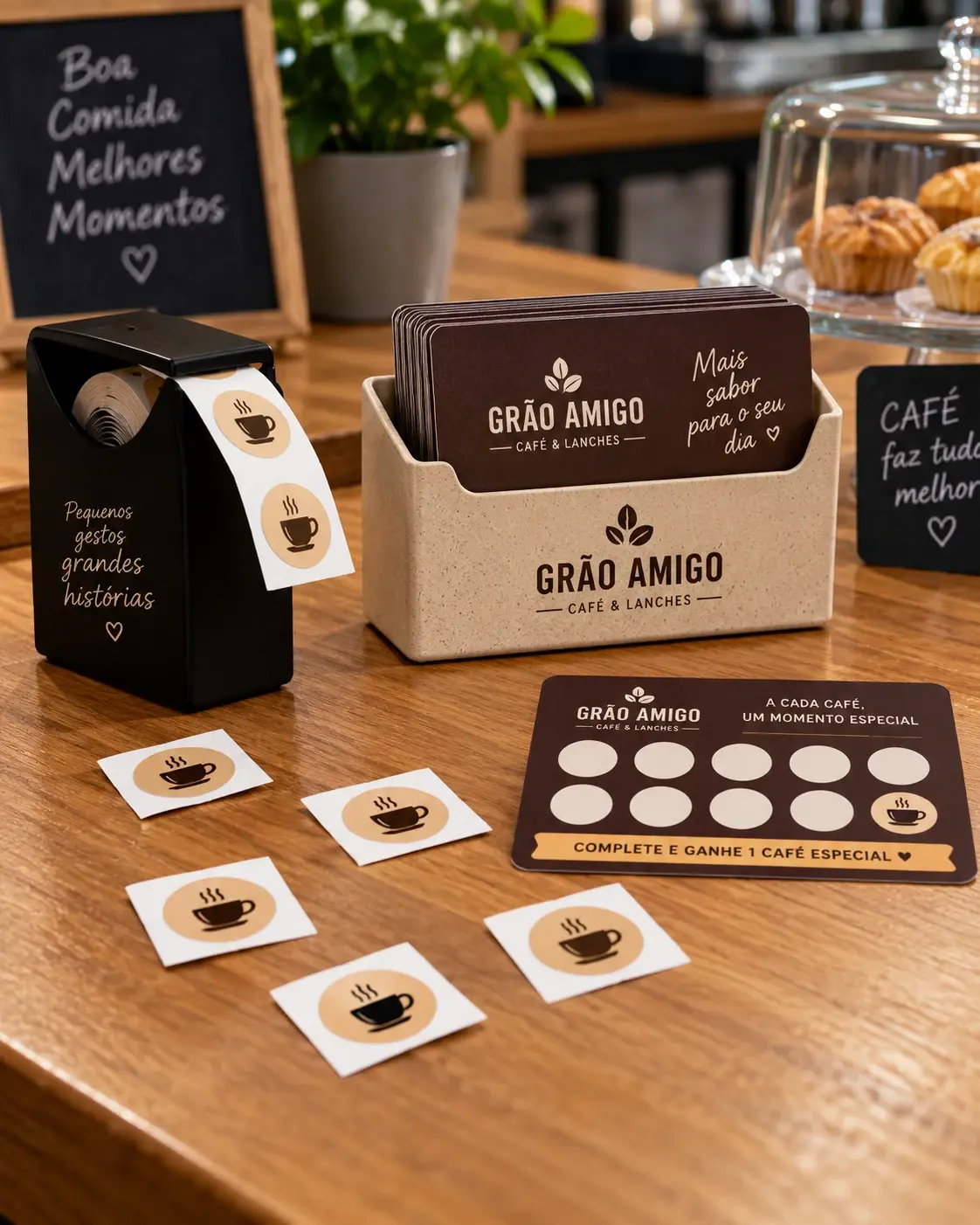 Kit Cartão Fidelidade “Grão Amigo” - imagem 1