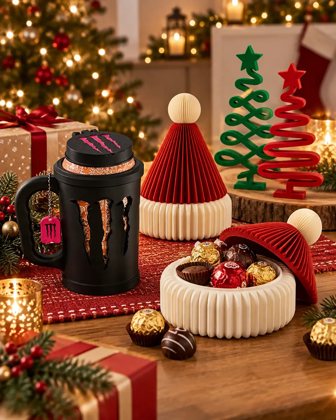 Porta-doces Natal Sanfonado - imagem 1